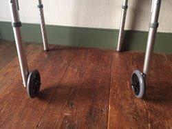 Drive Medical Two-Button Folding Walker with Wheels, Height Adjustable | Two-Button Rolling Walker Features Dual Push-Button Operation, Adjustable Height and Durable Aluminum Frame customer photo 2