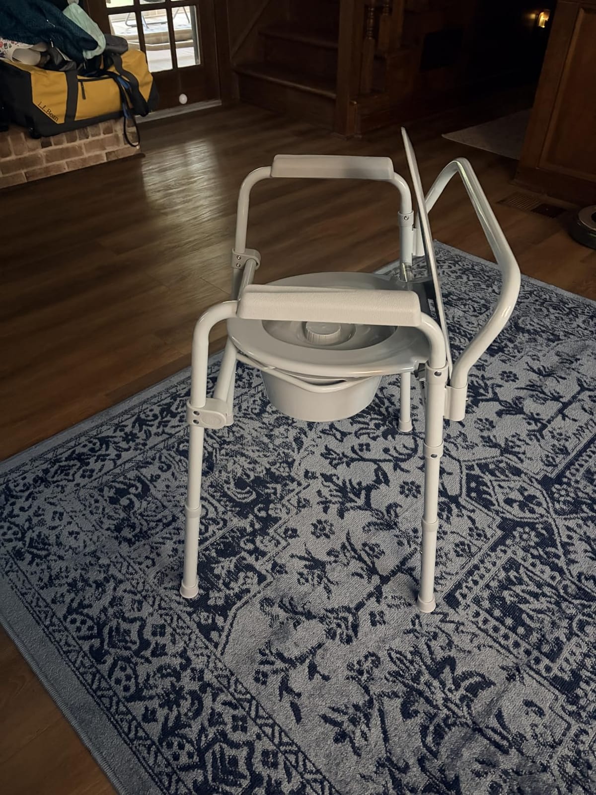 Drive Medical Folding Bedside Commode, Adjustable Height, Supports 350 lb customer photo 2