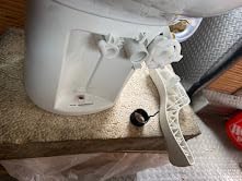 Thetford 42058 Aqua-Magic Style II RV Toilet, White, High Profile | Full china bowl with polymer body, dual action foot flush, full-size residential seat, floor mounted customer photo 1