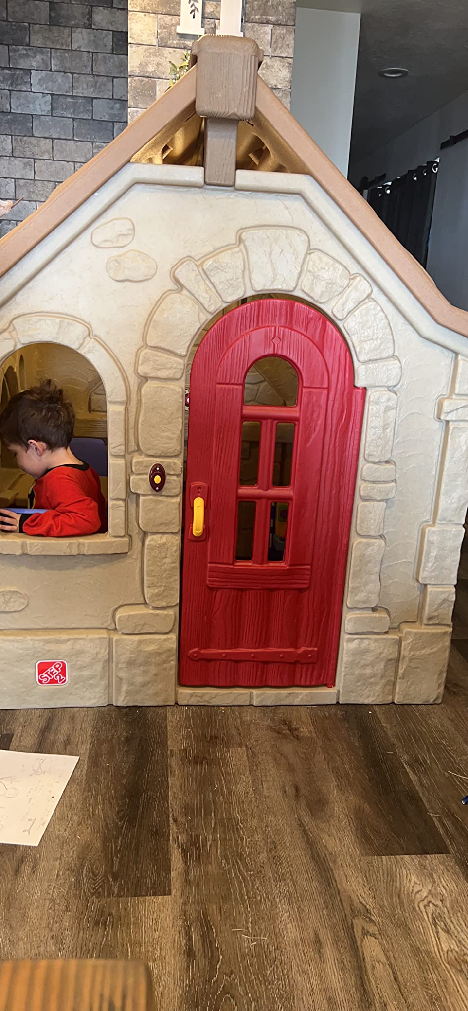 Step2 Naturally Playful Storybook Cottage Kids Playhouse, Indoor/Outdoor Playset, Interactive Play with Sounds, Made of Durable Plastic, For Toddlers 1.5+ Years Old customer photo 2