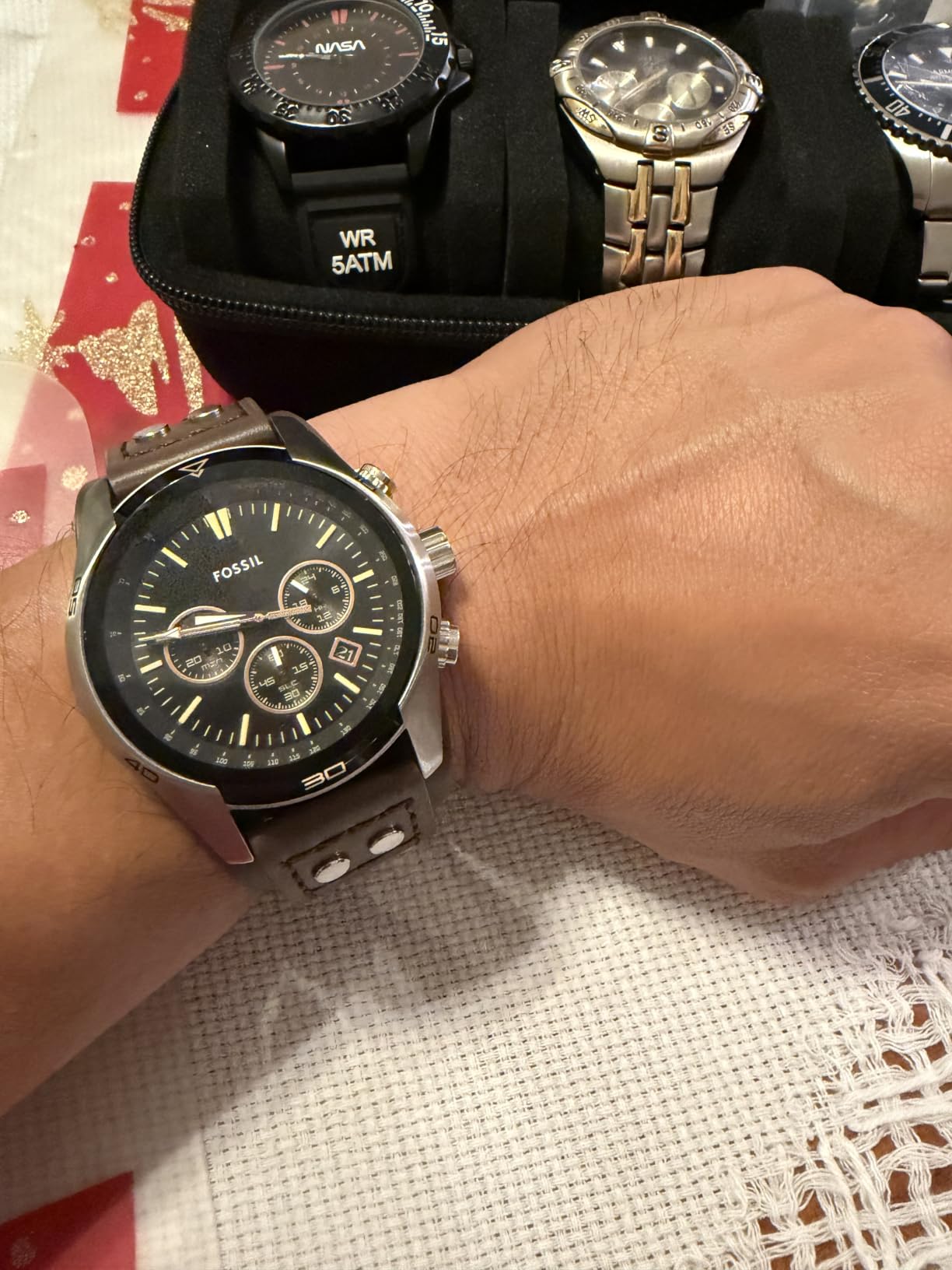 Fossil Coachman Quartz Chronograph Leather Watch for Men customer photo 1