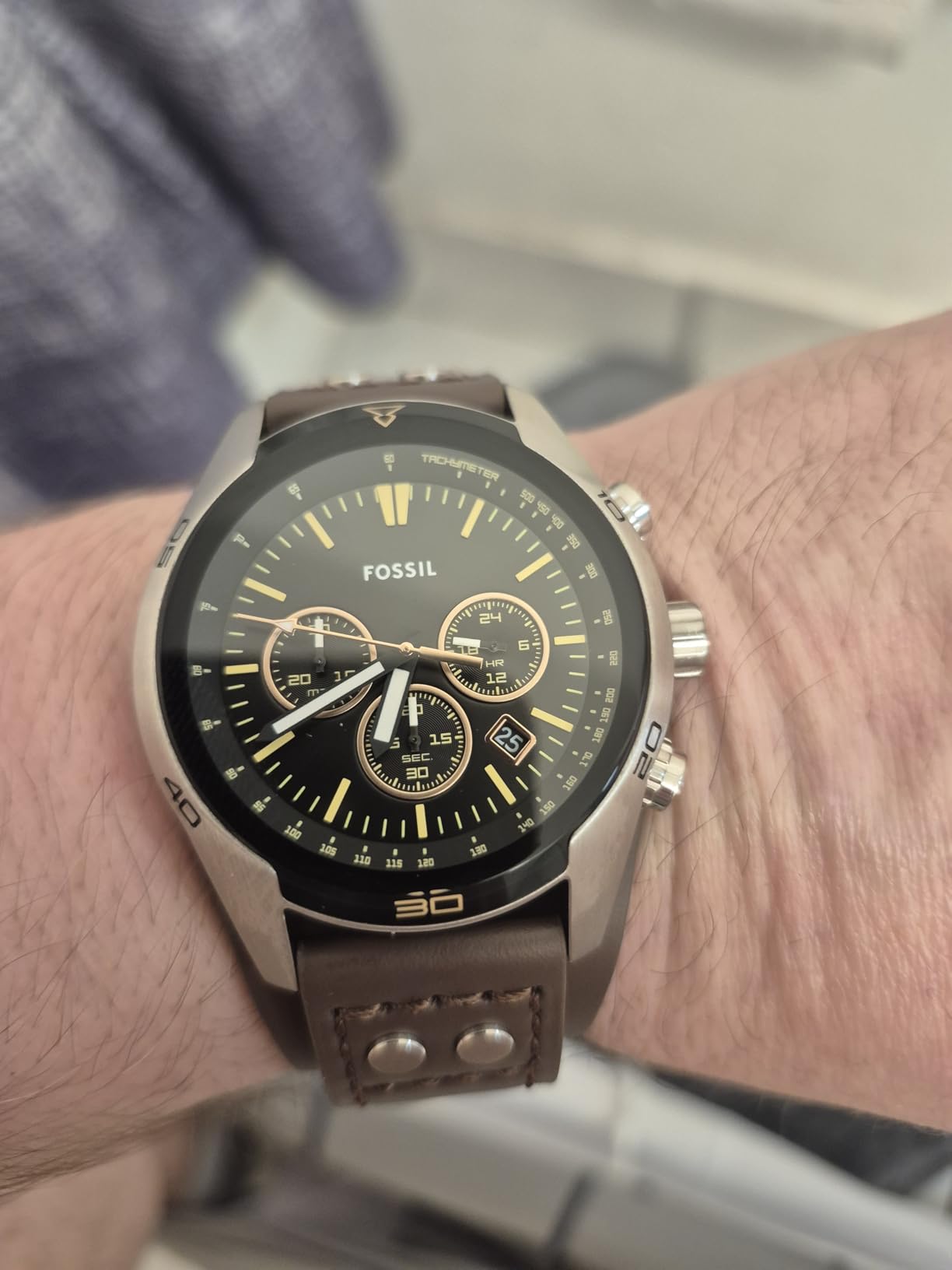 Fossil Coachman Quartz Chronograph Leather Watch for Men customer photo 2