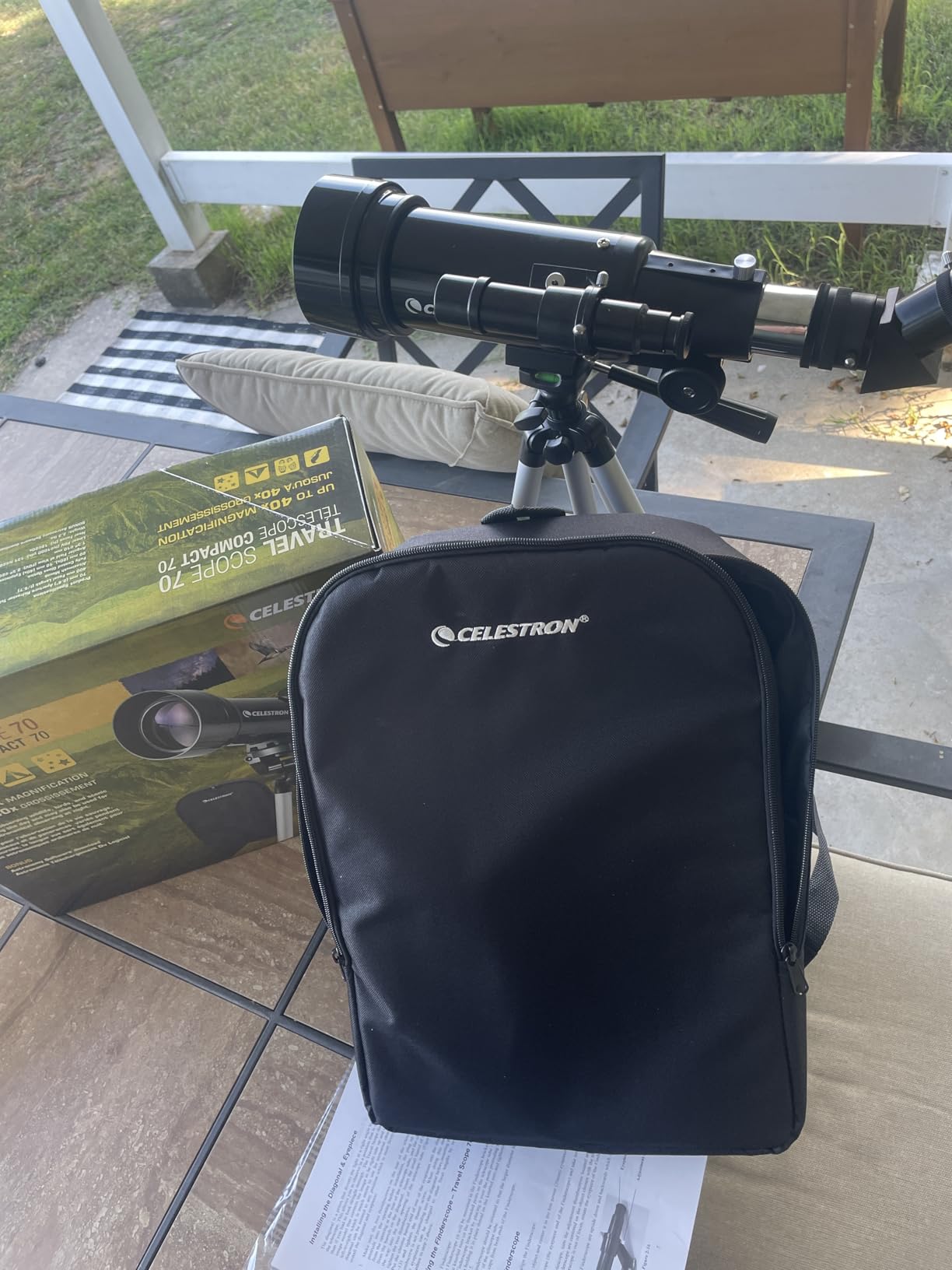 Celestron Travel Scope 70mm Beginner Portable Telescope with Backpack | 70mm Refractor Telescope Kit, Bright Lunar & Planetary Views, Day & Night Use, Backpack Included, Quick No-Tool Setup customer photo 2