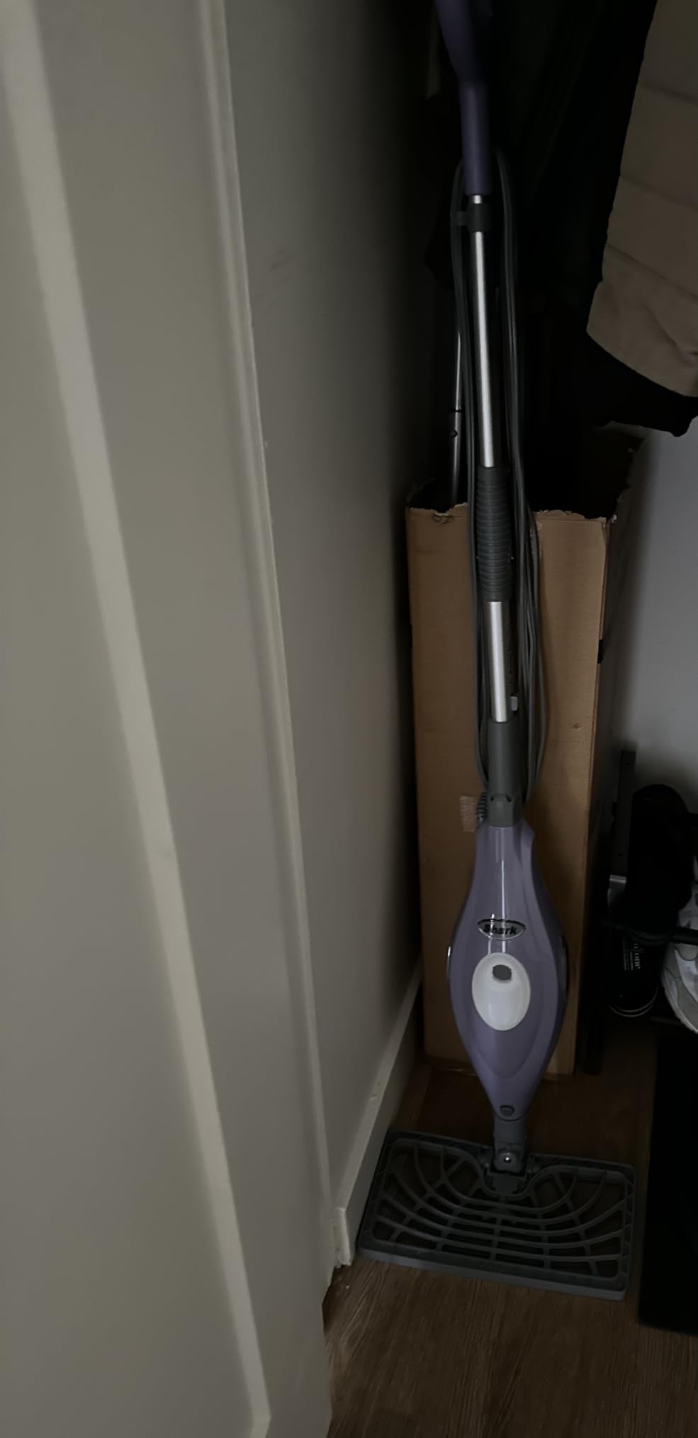 Shark Steam Pocket Mop with 2 Washable Double-sided Pads, Purple, S3501 | Lightweight, 2 Machine Washable Double-Sided Microfiber Pads, Swivel Steering, Steam Sanitization on Sealed Hard Floors customer photo 1