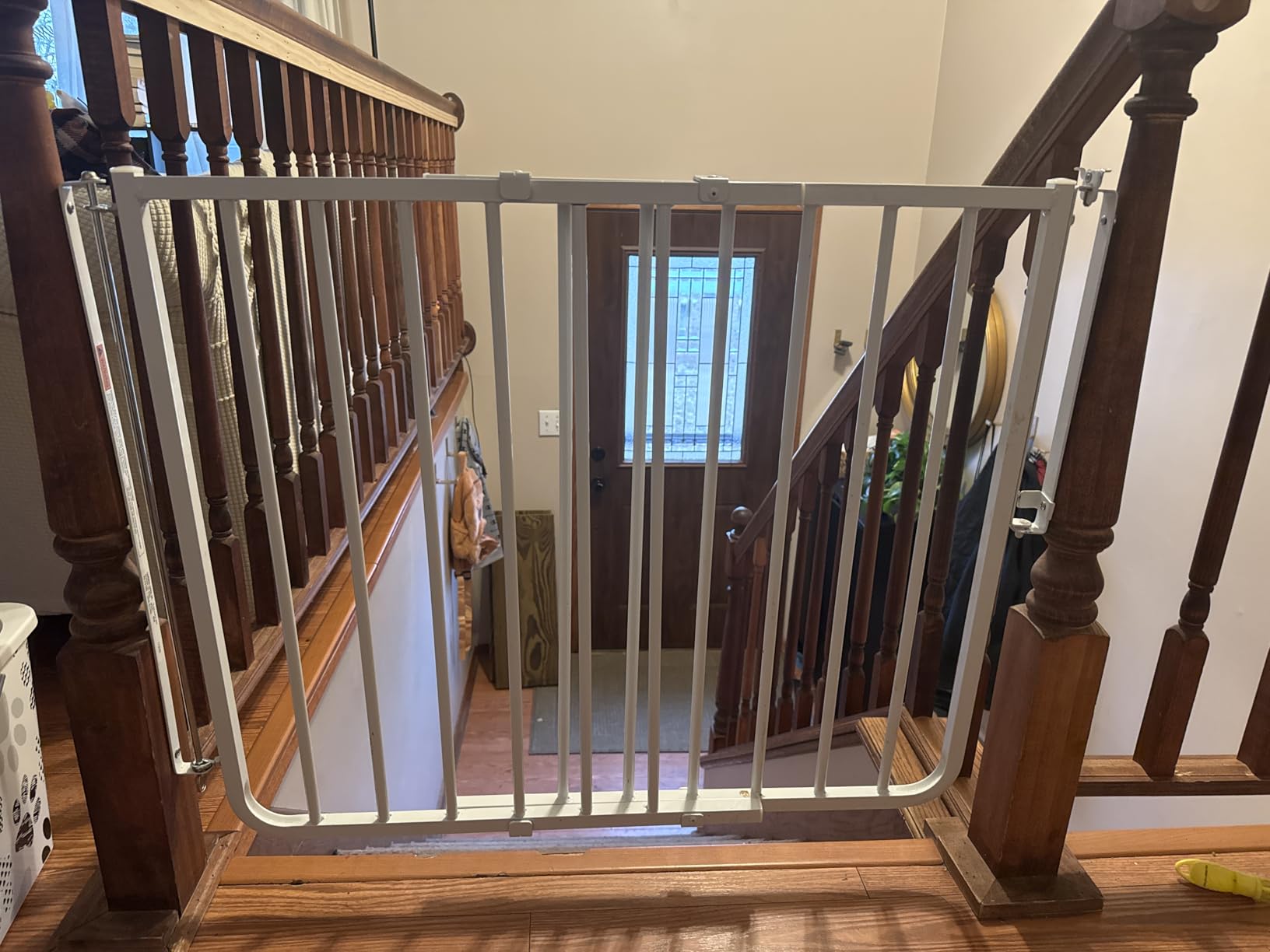 Cardinal Gates SS30 Stairway Special Baby Gate for Top of Stairs - Adjustable Indoor Dog Gate - Aluminum Metal Safety Gate for Kids & Pets - 27 to 42.5 Inches Wide - White customer photo 2