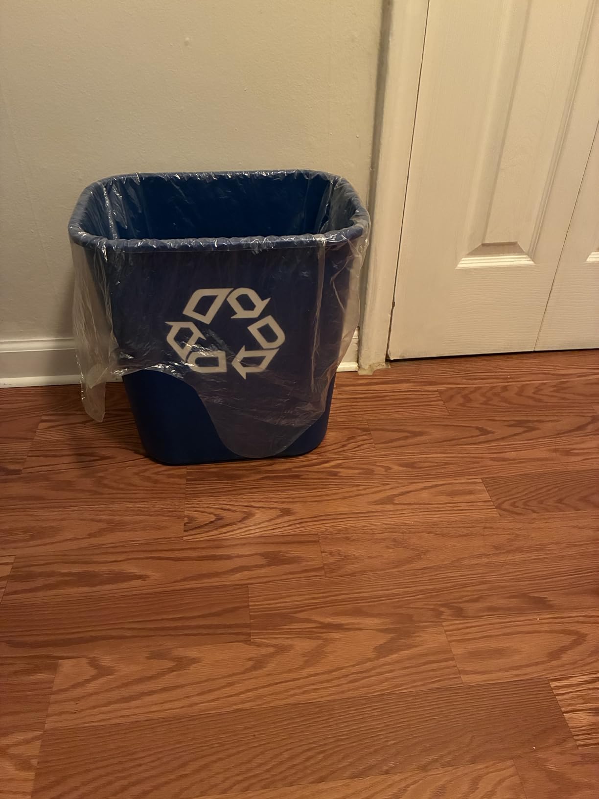 United Solutions 7 Gallon/28 Quart Efficient Recycle Wastebasket | Fits Under Desk | Small, Narrow Spaces in Commercial, Kitchen, Home Office, Dorm | Easy to Clean, 1 Pack, Blue, Model Number: WB0084 customer photo 1