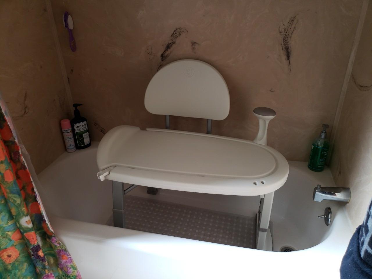 Moen Home Care Bath Safety Tub Transfer Bench, Shower Chair for Elderly and Disabled with Adjustable Height, Handicap Accessories for Daily Living, DN7105 customer photo 2