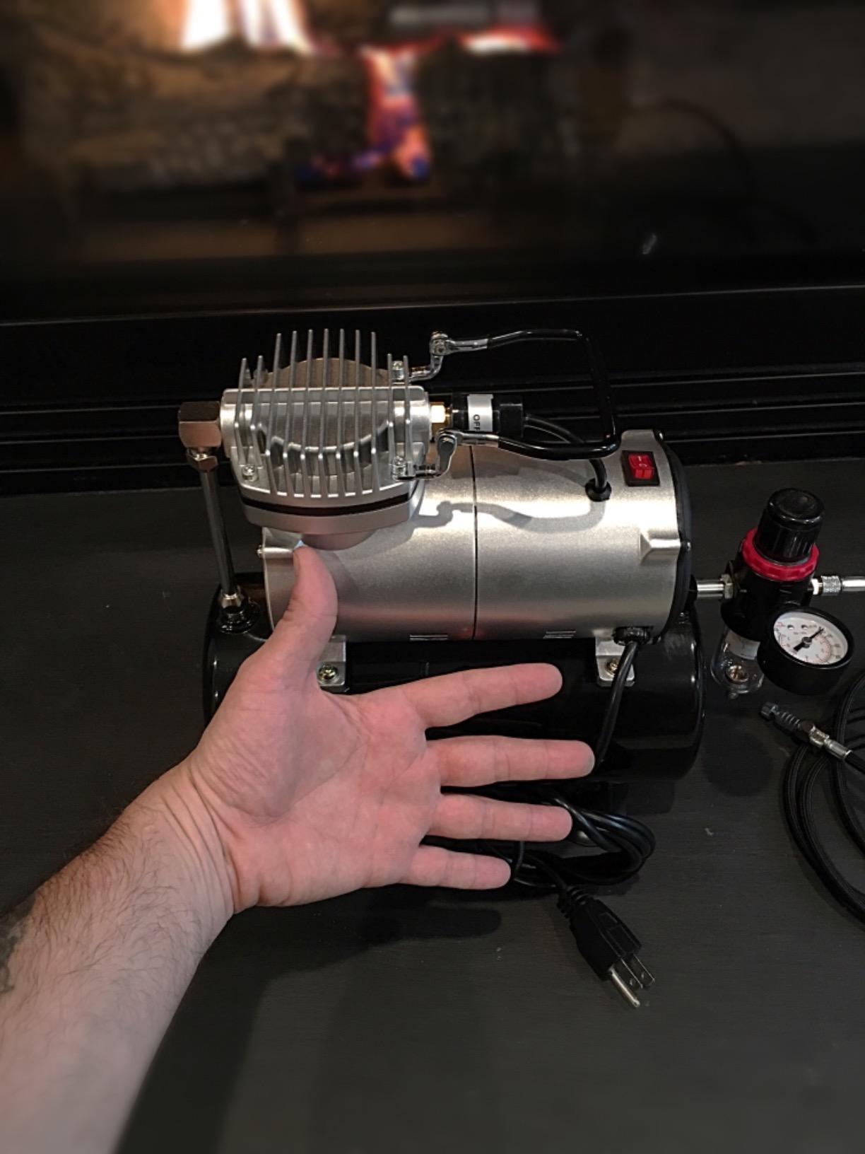 Master Airbrush Cool Runner II Dual Fan Airbrush and Compressor Kit with Gravity Air Brush with 3 Tips (0.2, 0.3 & 0.5mm Nozzle Tip), Compressor with Tank - Air Brush Kit for Beginners & Professionals customer photo 2
