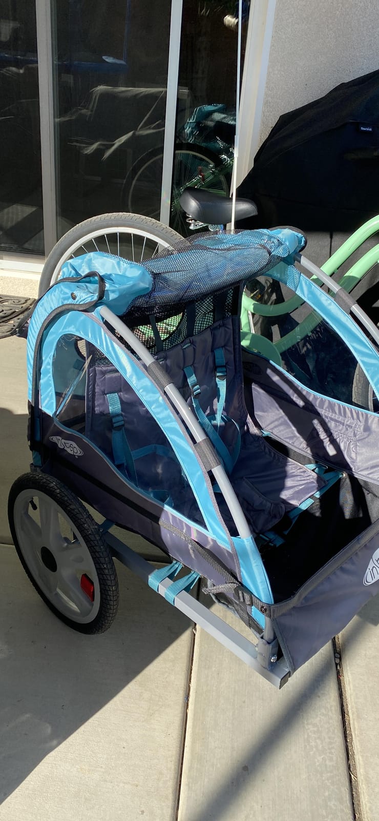 InStep Take 2 Kids Bike Trailer, Double Seat, Universal Coupler, Folding Frame, Quick-Release Wheels, Canopy with Bug Screen and Weather Shield customer photo 2