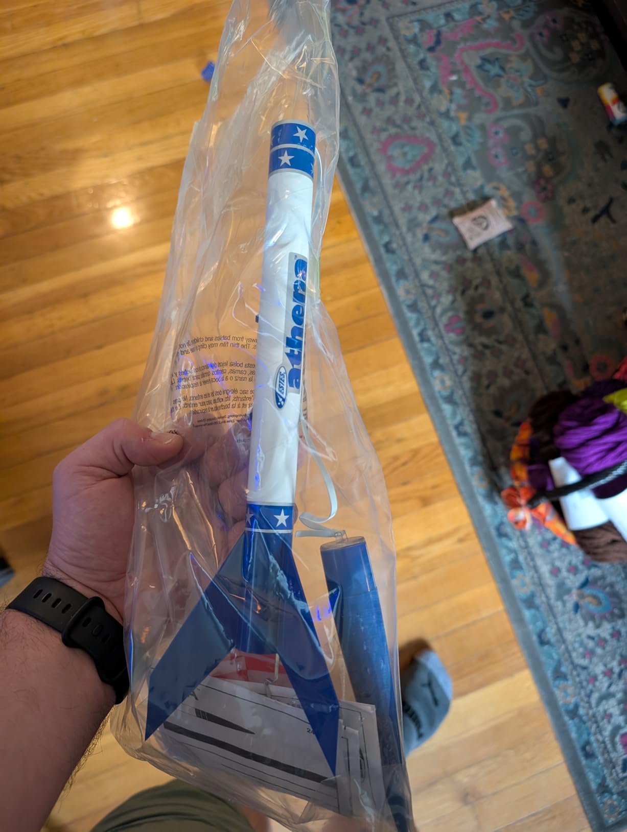 Estes 2452 Athena Rocket-Building Kit, Prebuilt Beginner Flying-Rocket Model Kit for Ages 10+, Blue customer photo 1