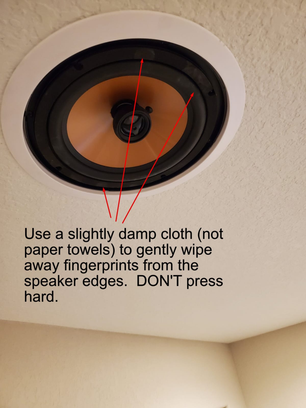 Micca M-8C 8-Inch 2-Way in-Ceiling Speaker, Round, Each, Paintable, White customer photo 1