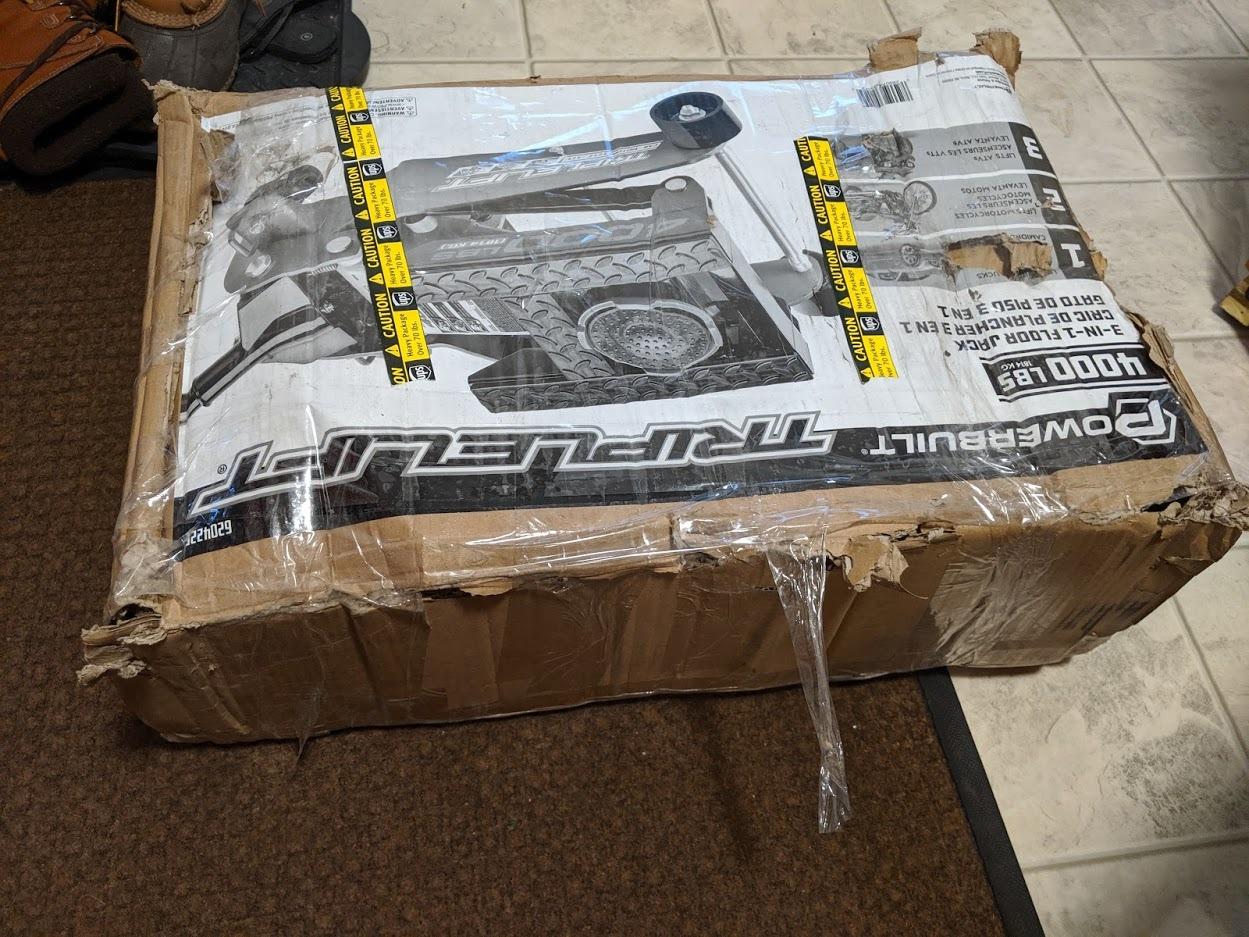 Powerbuilt 2 Ton Triple Lift Floor Jack, Lifts Cars, Trucks, Motorcycles, ATV's, Transmissions, Tie-Down Loops, Locking Safety Bar - 620422E customer photo 2