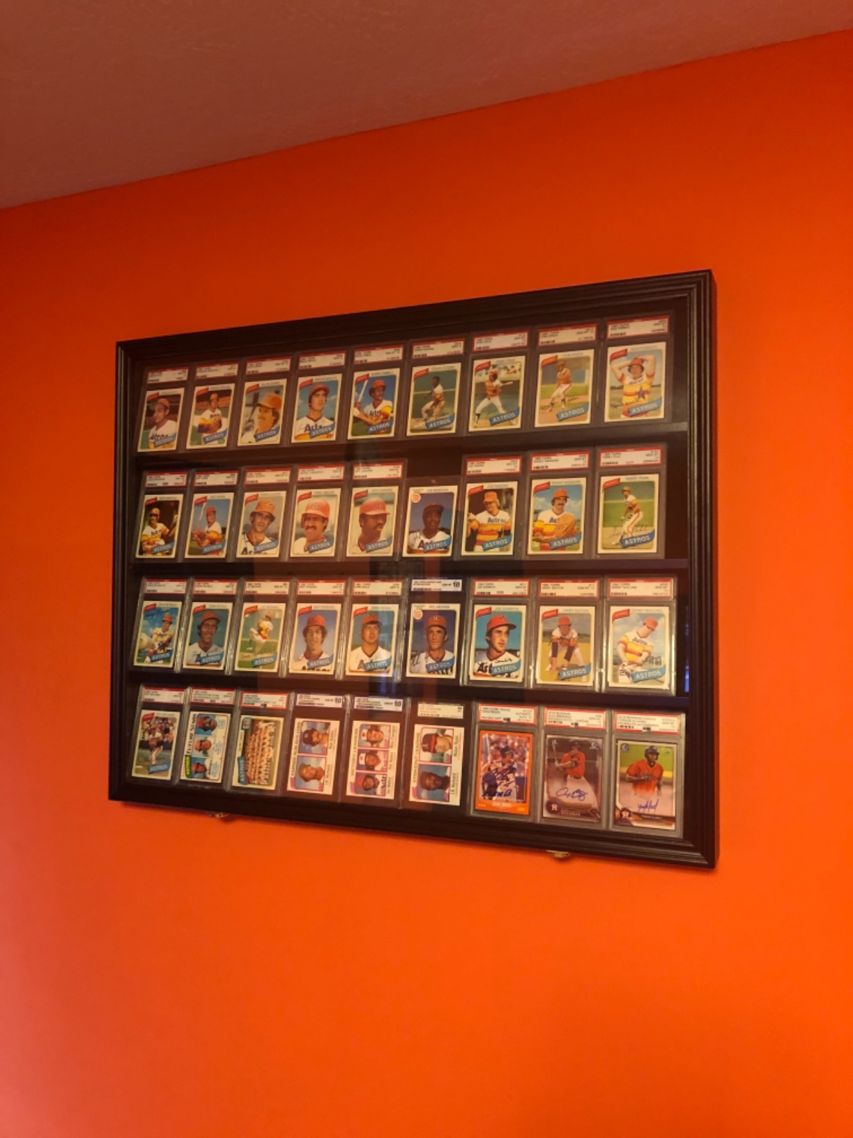 98% UV Protection Pro-Collector's Graded Sports Card Display Case for Football Baseball Basketball Hockey Comic Trading Cards, Lockable Door Horizontal (Black Finish) customer photo 2