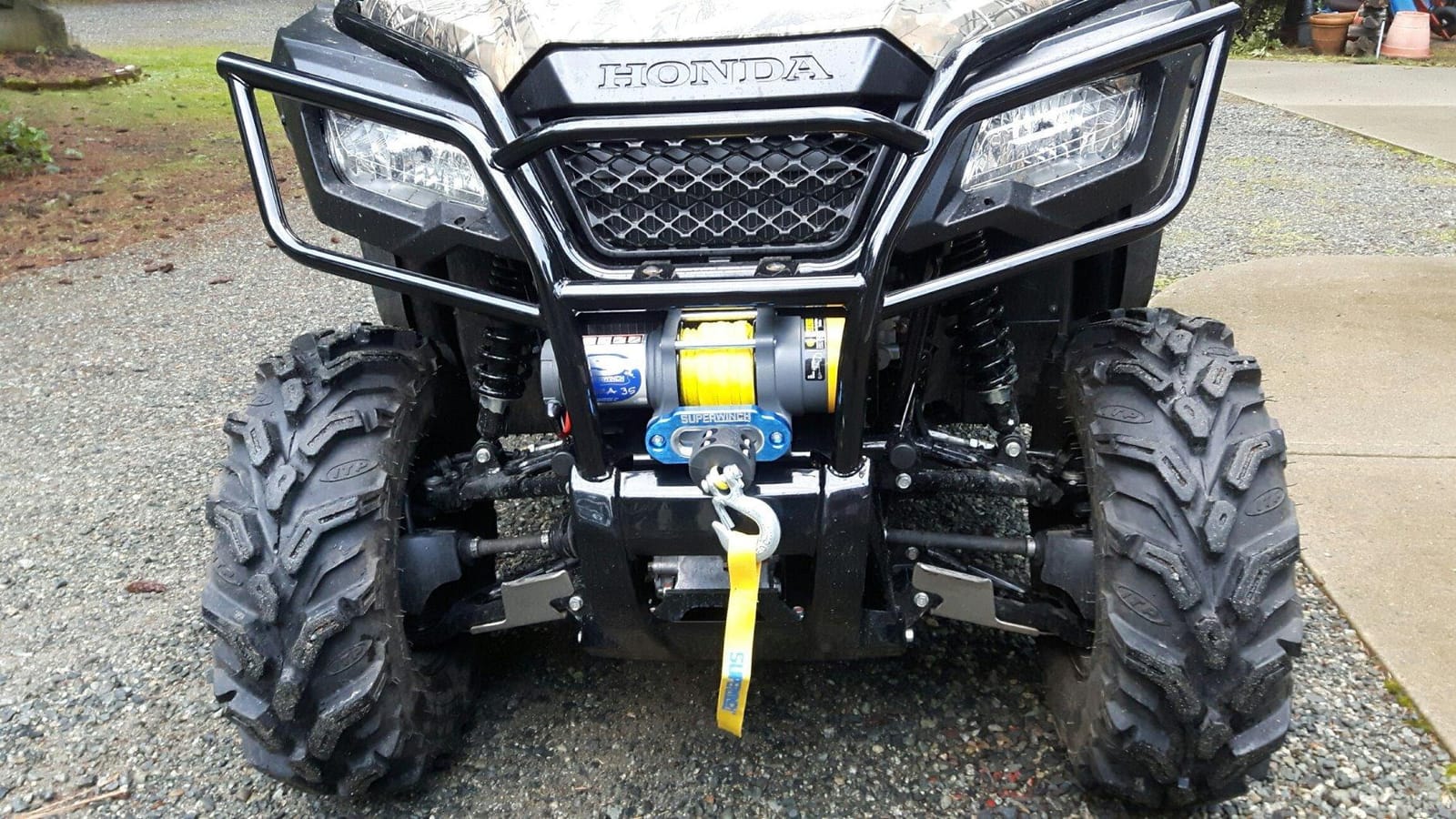 Superwinch 1145230 Terra 45 4500lbs/2046kg single line pull with hawse, handlebar mount toggle, handheld remote, and synthetic rope customer photo 1