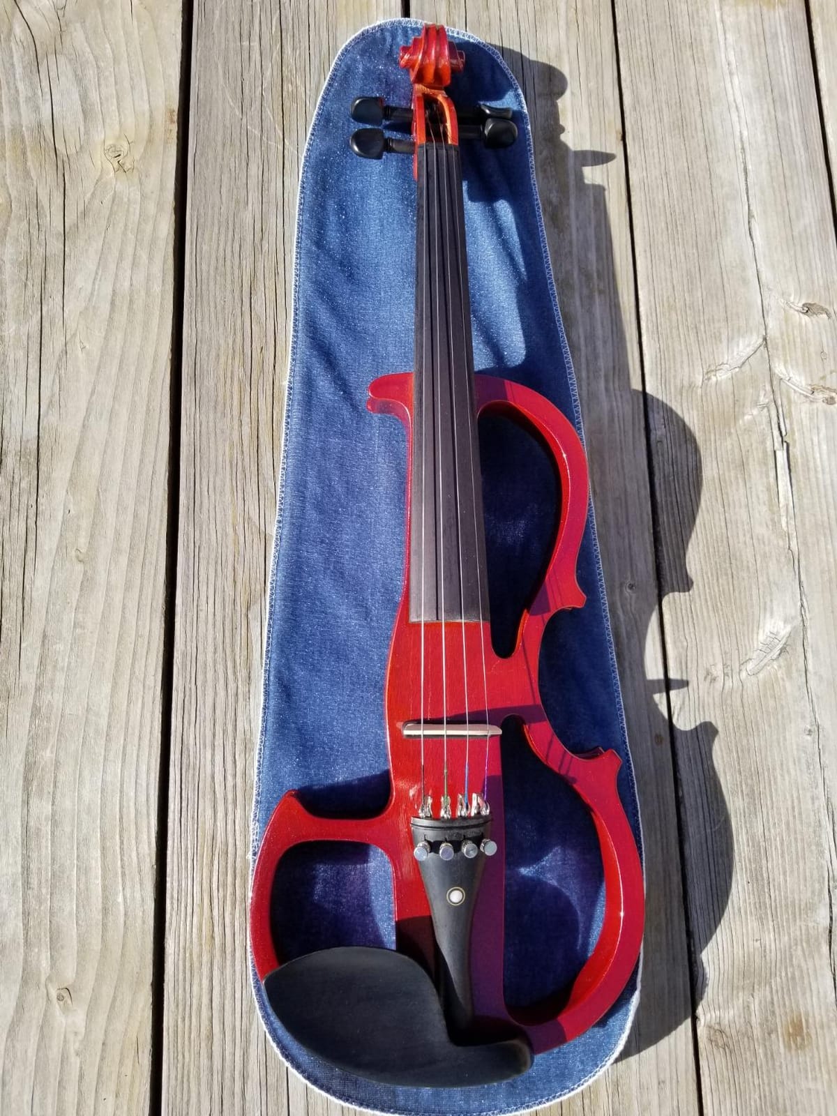 Cecilio Silent Electric Solid Wood Violin Kit with Ebony Fittings, Full Size 4/4 Electric Violin for Beginner and Professional Musicians, Black Metallic customer photo 2