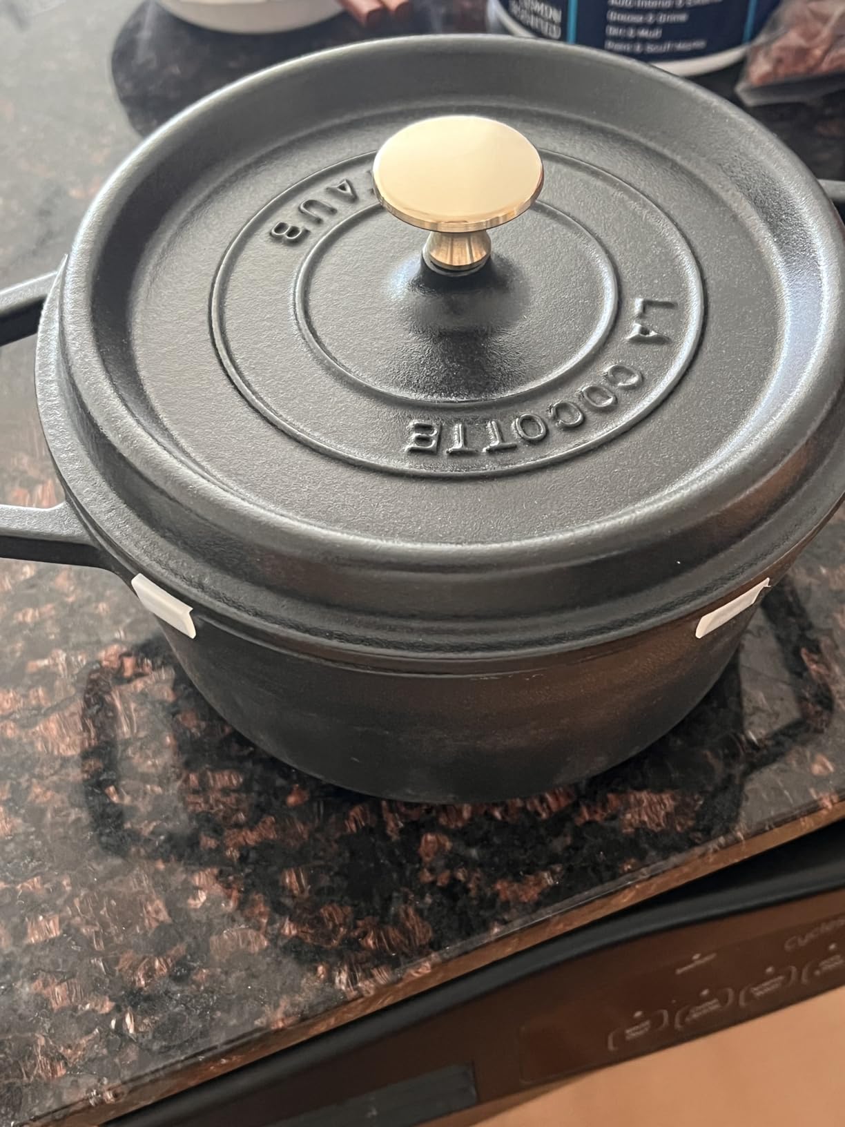 Staub Cast Iron Round Cocotte, Dutch Oven, 4-quart, serves 3-4, Made in France, Cherry customer photo 1
