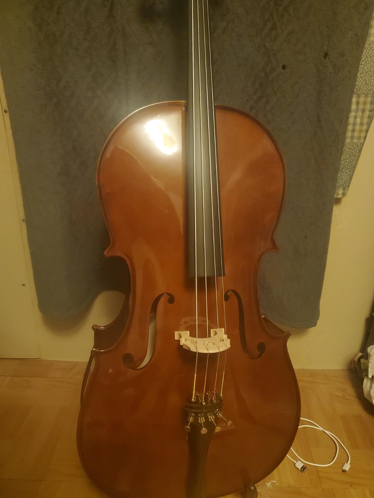 Cecilio 4/4 Full Size Cello Kit for Beginners, Spruce Top Acoustic Cello with Bow, Stand, Rosin, Bag customer photo 1