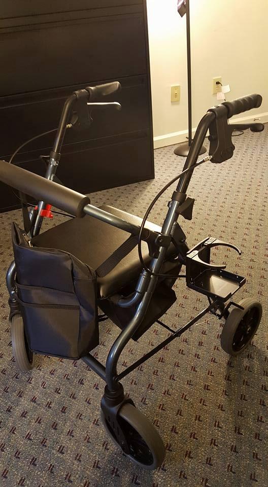 NOVA Zoom 18 Rollator Walker for Seniors, Rolling Walker with Locking Hand Brakes, Padded Seat & 8