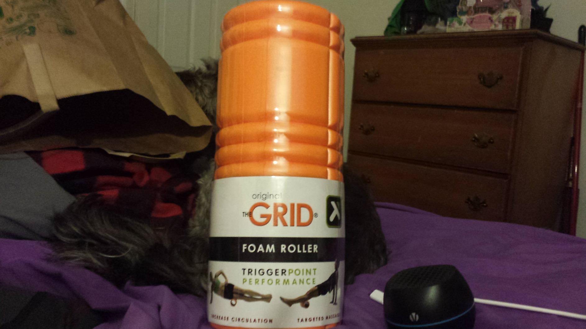 TRIGGERPOINT Performance Therapy Grid Foam Roller with Free Online Instructional Videos, Original (13-inch), Orange customer photo 1