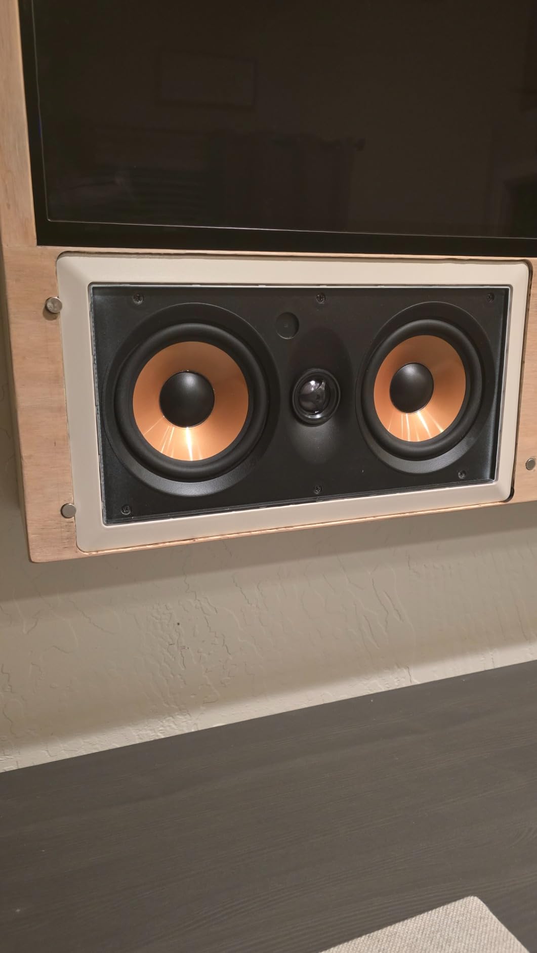 Micca M-CS Dual 5.25-Inch in-Wall Center Channel Speaker, Each, White customer photo 1