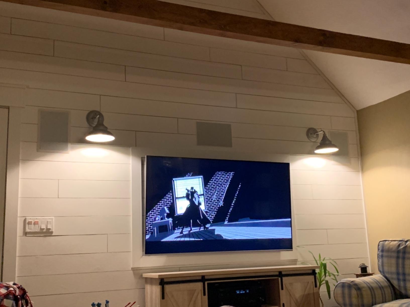 Polk Audio 255c-RT In-Wall Speaker, The Vanishing Series, Black/White customer photo 2