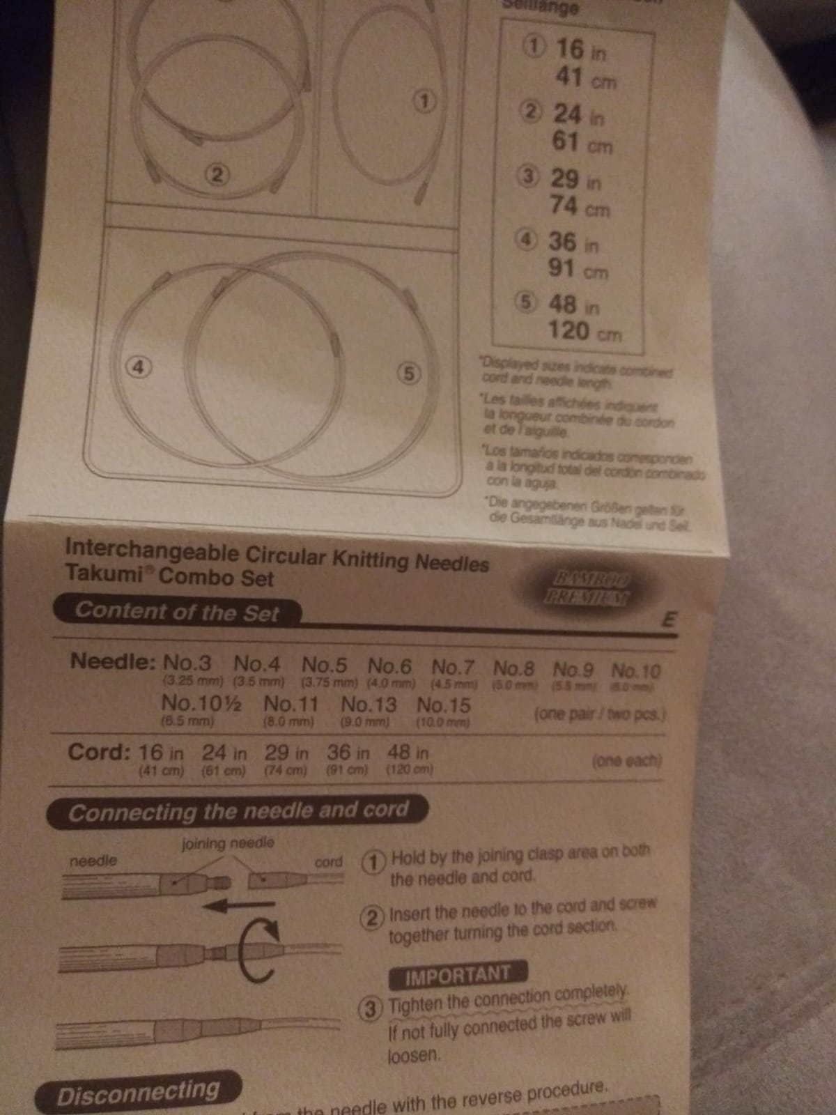 Clover Takumi Combo Interchangeable Circular Knitting Needles customer photo 2
