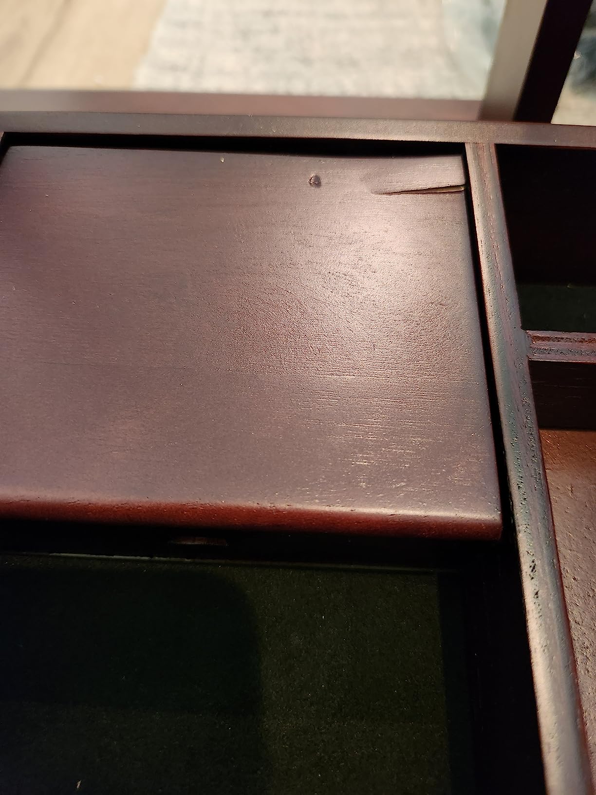 Proman Products Wooden Suit Valet Stand for Men with Drawer and Shoe Rack | Crescent Moon valet stand features a top tray, contour hanger, trouser bar, belt hooks, and shoe rack. customer photo 1