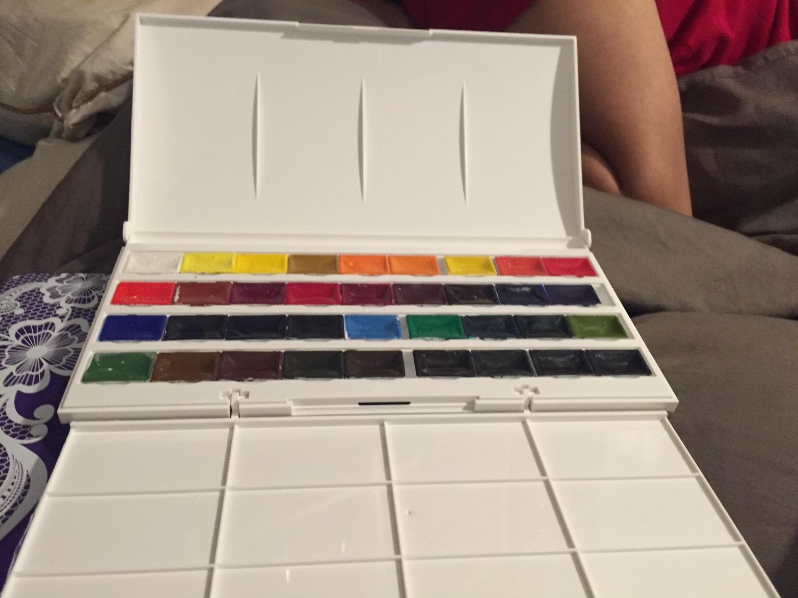 White Nights Professional Watercolor Set 36 Full Pans of Extra Fine Artist Grade Pigments, Vibrant Lightfast Colors in Durable Plastic Box by Nevskaya Palitra customer photo 2