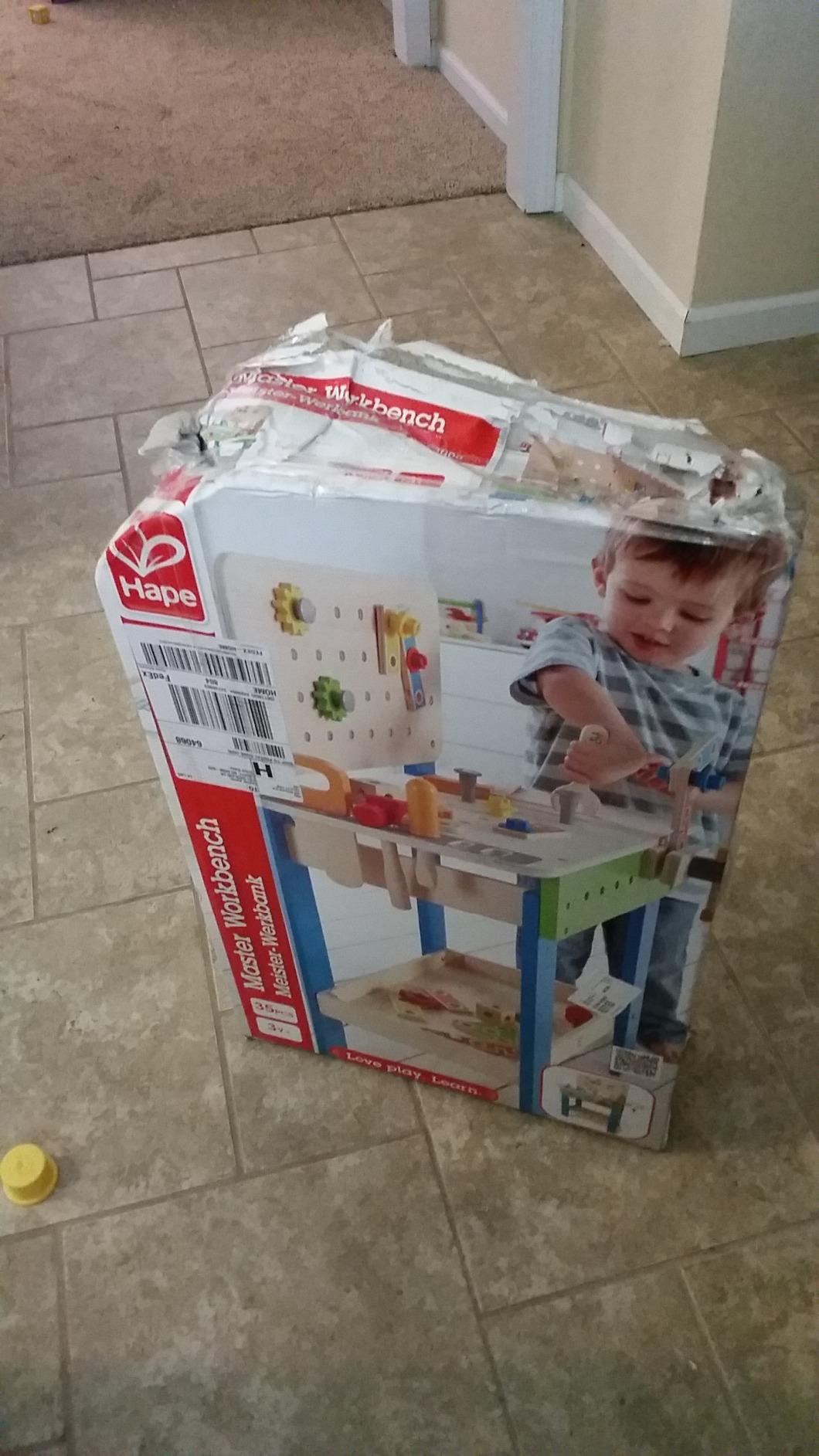 Award Winning Hape Master Workbench Kid's Wooden Toolbench Pretend Builder Set, Multicolor (E3000) customer photo 1
