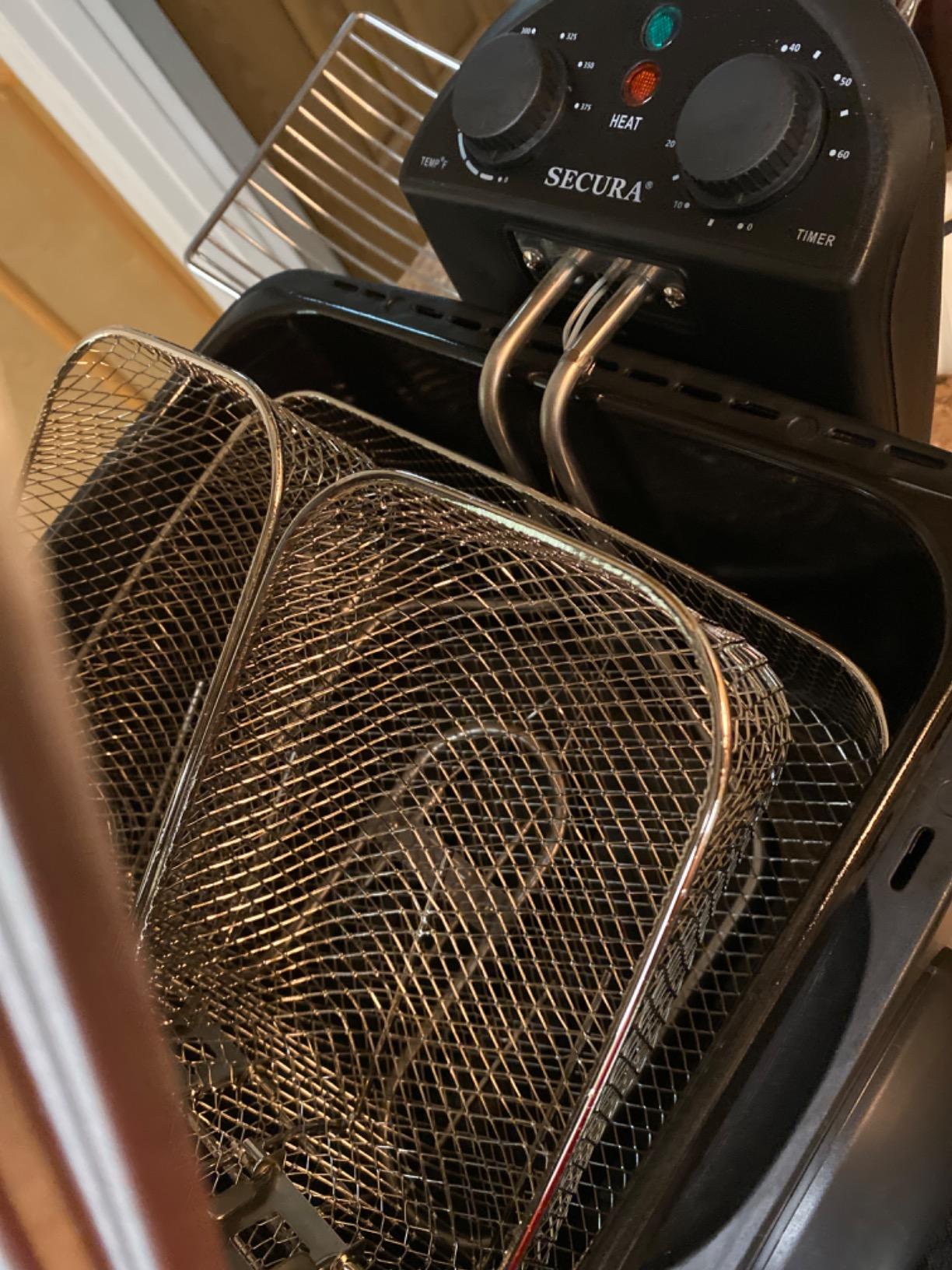 Secura 4 Liters / 17-Cup Stainless-Steel 1700-Watt Electric Deep Fryer with Timer Free Extra Odor Filter, Triple Basket, 4.5 Quarts, Silver customer photo 2