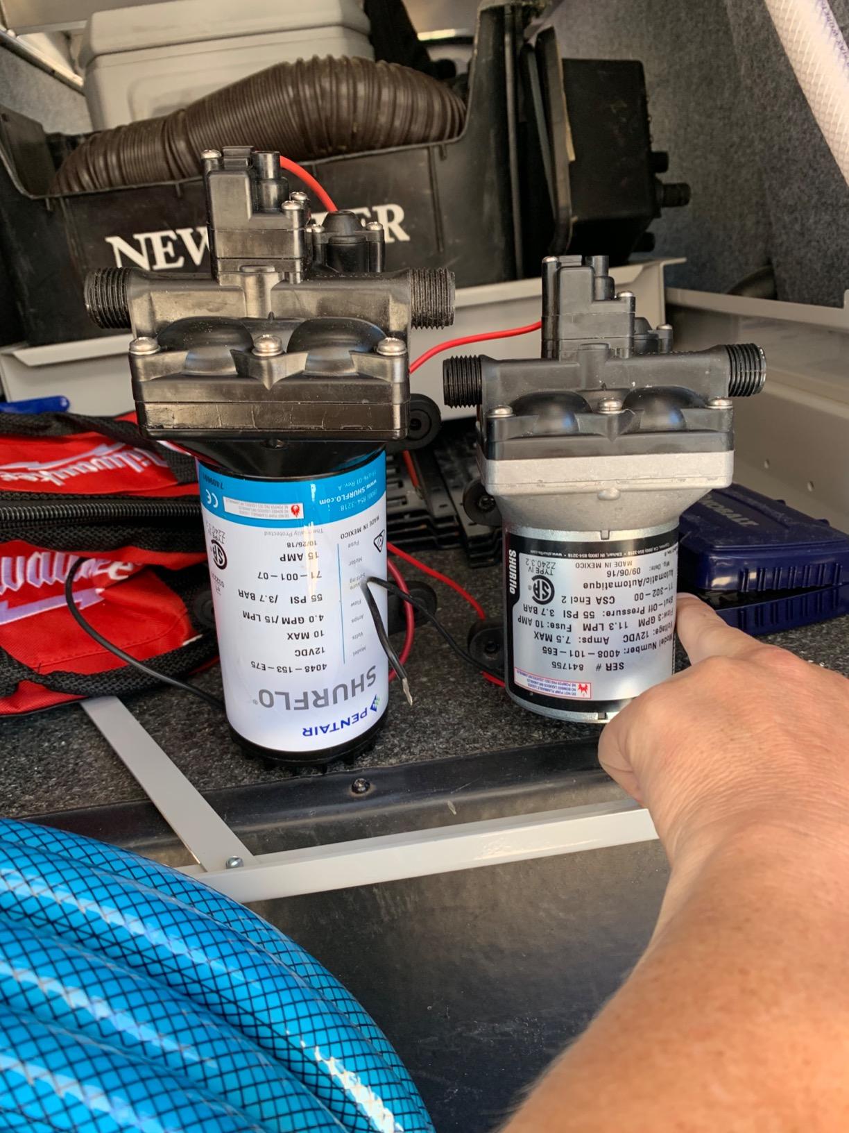 PENTAIR SHURFLO 4048-153-E75 High Flow RV Fresh Water Pump, 4.0 GPM, 55 PSI | 12V Demand Diaphragm Pump, Self-Priming, Run Dry, Thermal Protection, Strainer and Hose Fittings Included customer photo 1