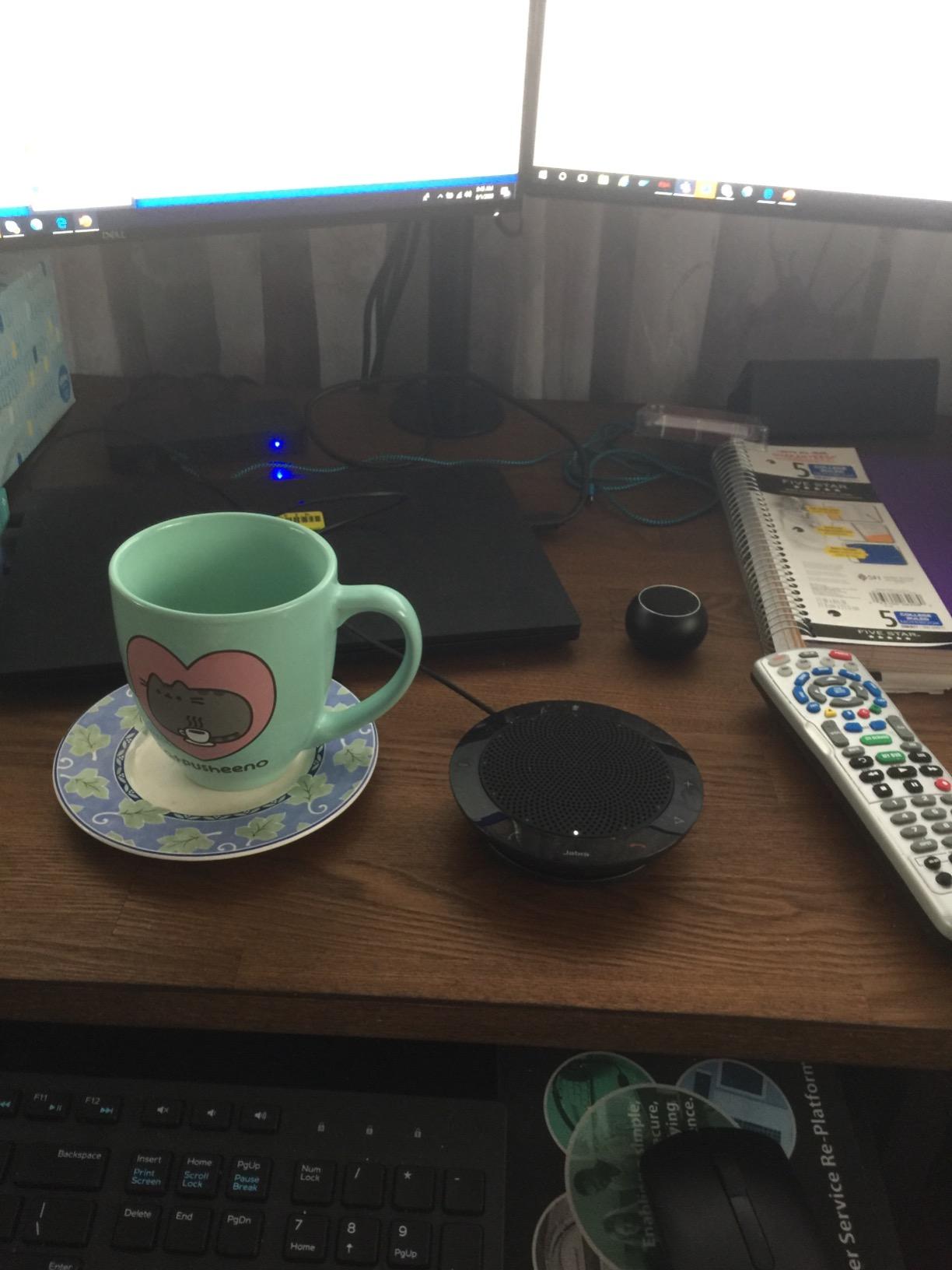 Jabra Speak 410 Corded Speakerphone for Softphones - Easy Setup, Portable USB Speaker for Holding Meetings Anywhere with Outstanding Sound Quality customer photo 1