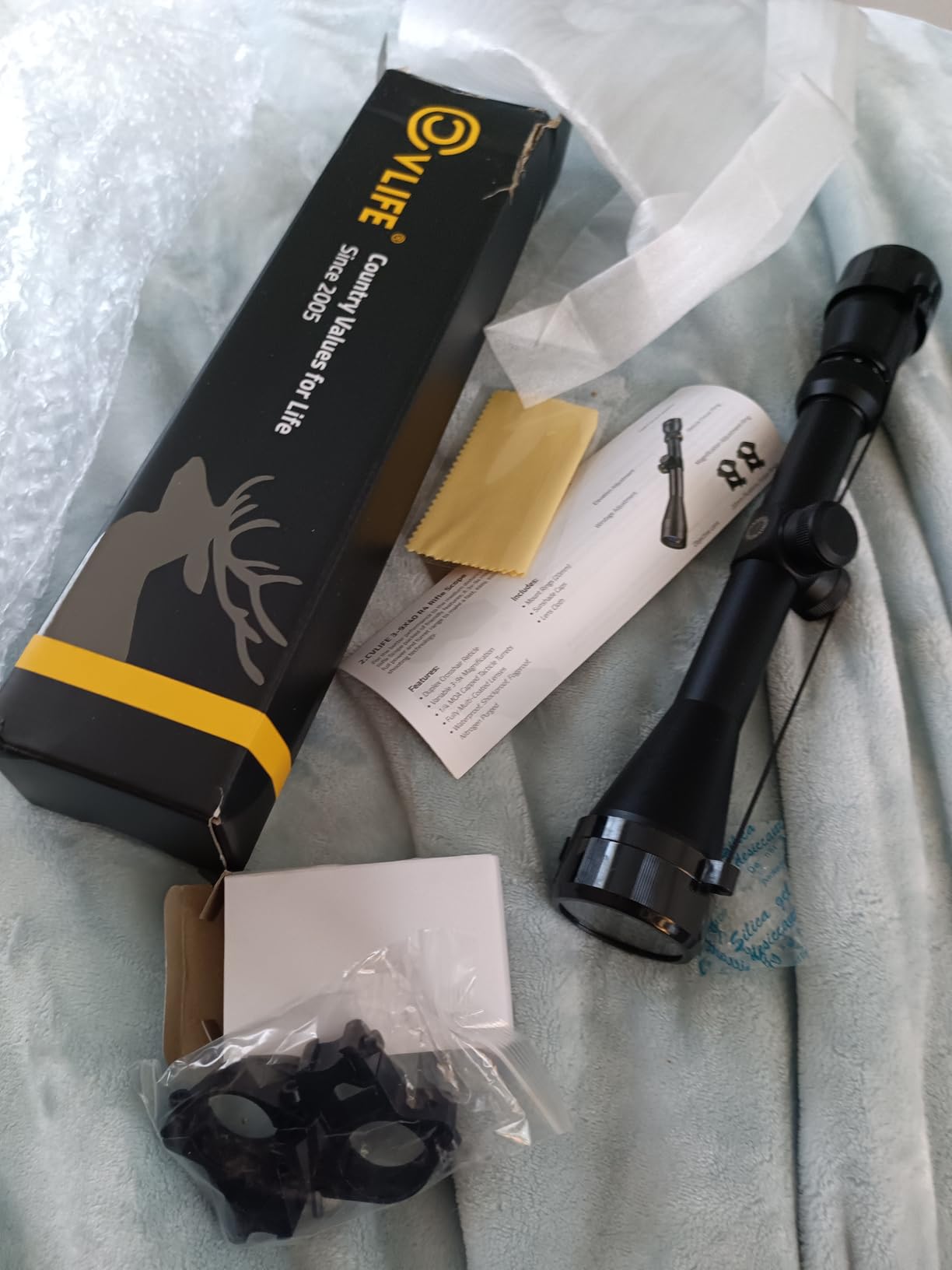 CVLIFE 3-9x40 Optics R4 Reticle Crosshair Scope with Scope Mounts customer photo 2
