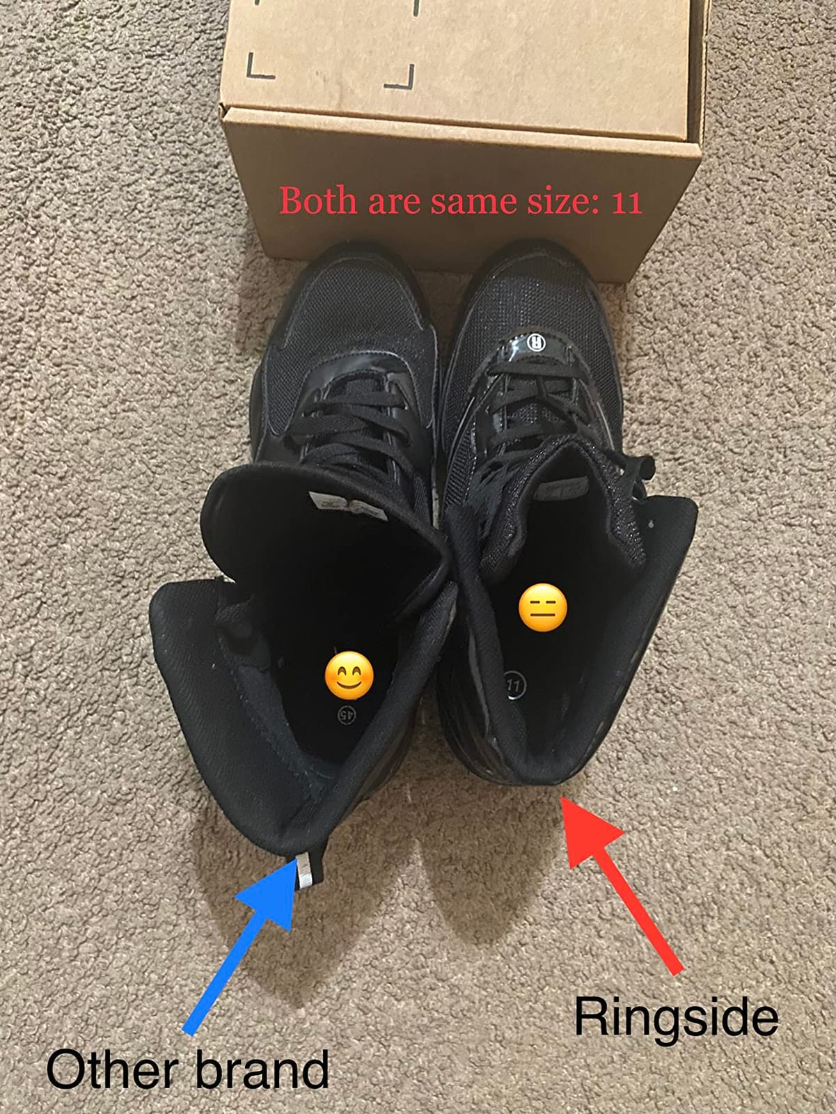 Ringside Undefeated Boxing Shoes, Synthetic Leather Shoes for Men and Women, Lightweight, High-Top Ankle Shoes for Boxing, Workout, Training, and Competition customer photo 1