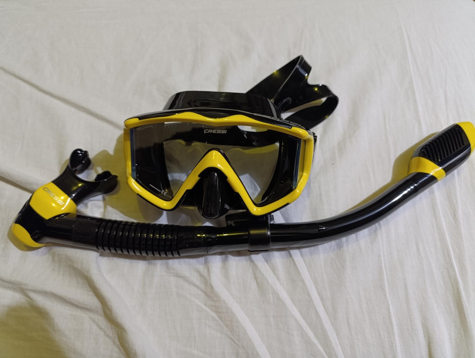 Cressi Panoramic Wide View Mask & Dry Snorkel Kit for Snorkeling, Scuba Diving - Pano 3 & Supernova Dry: Designed in Italy customer photo 1