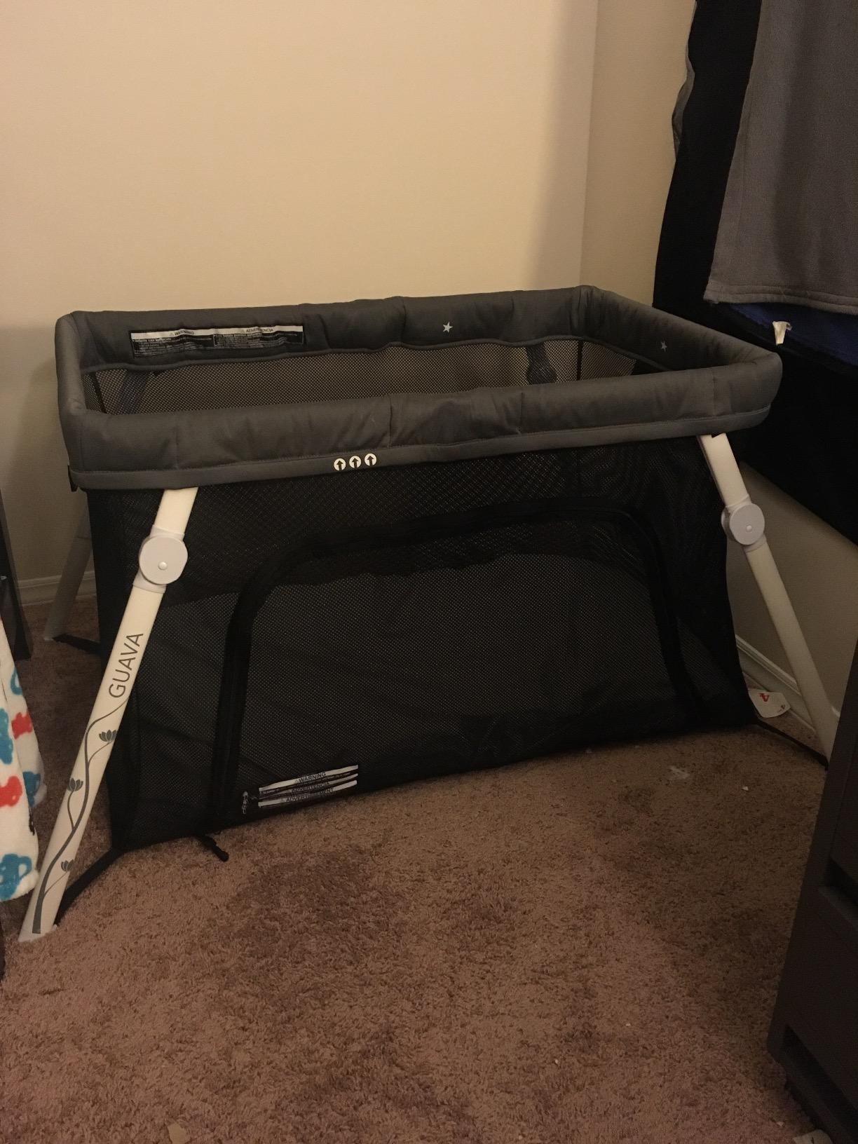 Guava Family Travel Crib Includes Lightweight Backpack Design, Certified Baby Safe Portable Crib, Folding Play Yard with Comfy Mattress for Babies, Toddlers customer photo 2