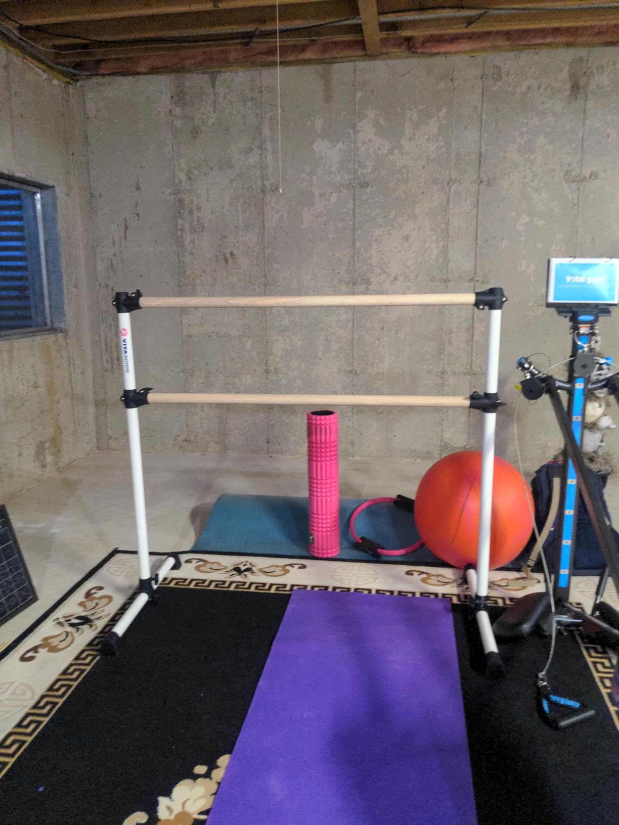 VITA Barre Portable Freestanding Double Ballet Barre, Prodigy, Wood | Adjustable Height, USA Made, Home or Gym Exercise Equipment for Kids & Adults | Dance, Fitness, Pilates customer photo 2
