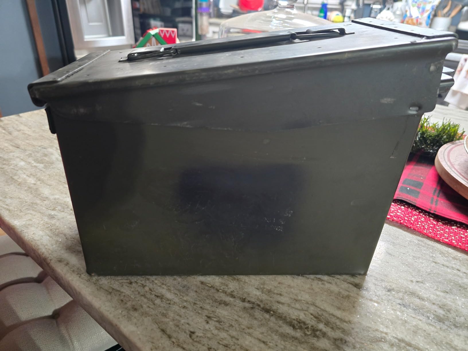 U.S. G.I. M2A1 50 Cal Ammo Can Organizer (OD Green) - Watertight Seal Metal Storage Box w/ Hinged Lid & Secure Latch customer photo 1