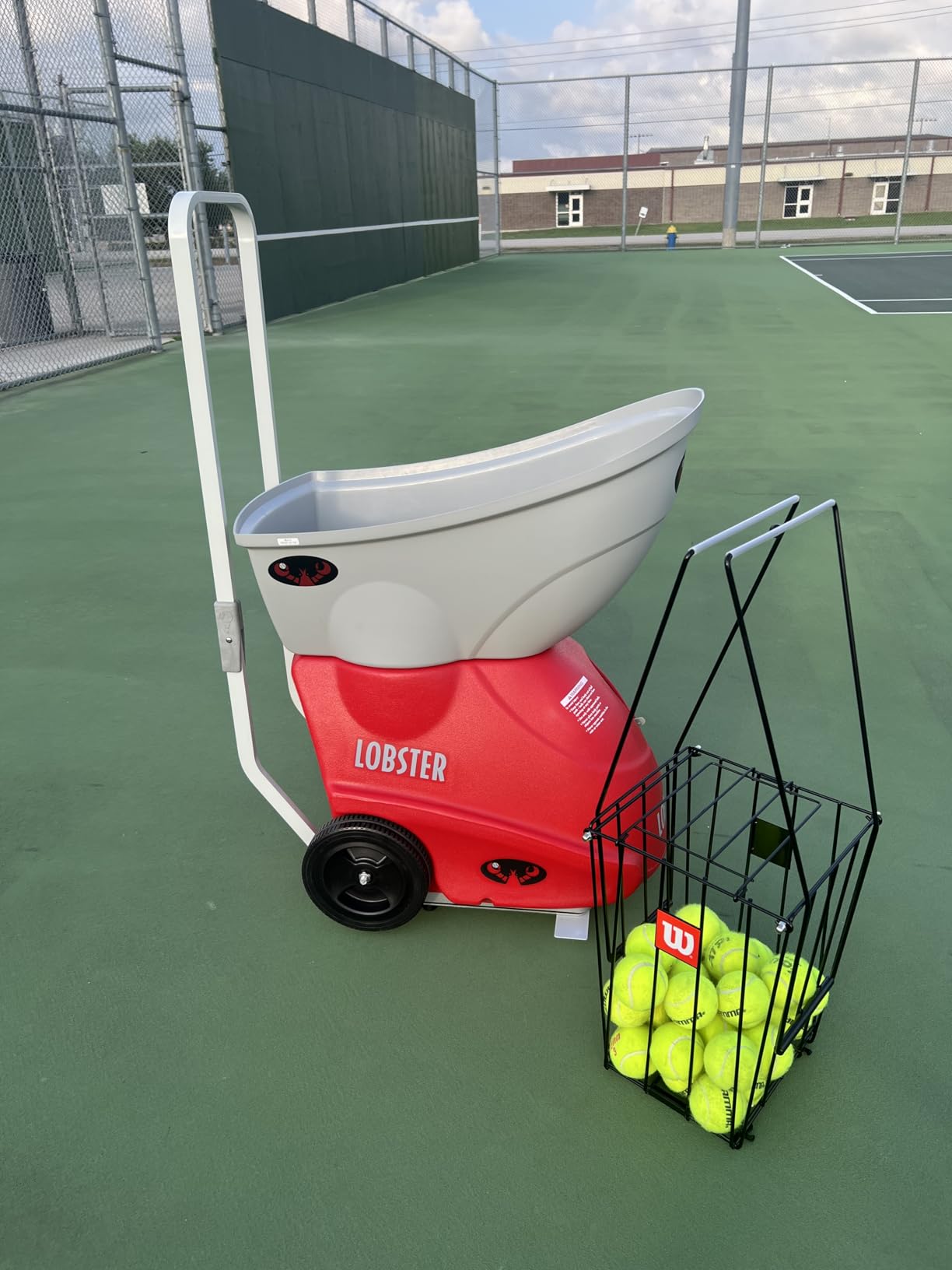 LOBSTER Sports Elite Tennis Ball Machine - Auto Portable Tennis Ball Launcher, Preloaded & Custom Drills, Spin Control, Lob Elevation Switch, Ball Speed (up to 80MPH), with Multi-Function Remote customer photo 1