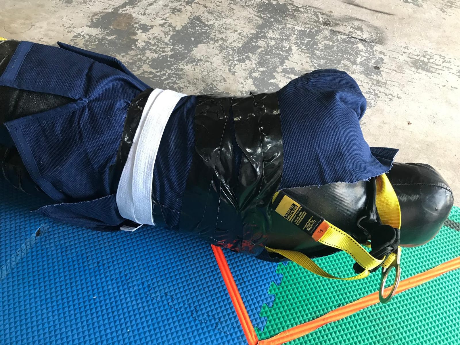 Combat Sports Legged Grappling Dummy - 35 to 140 lb Nylon Training Partner for MMA, Jiu-Jitsu, Wrestling, Takedowns, Throws, Submissions & Striking | Reinforced vinyl nylon build, realistic leg design for takedowns throws submissions, 35-140 lb options, solo training customer photo 1