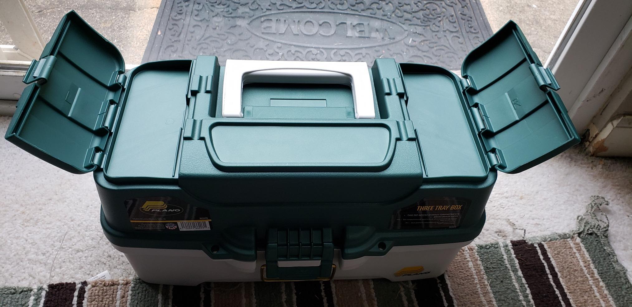 Plano 3-Tray Tackle Box with Dual Top Access, Dark Green Metallic/Off White, Premium Tackle Storage customer photo 1