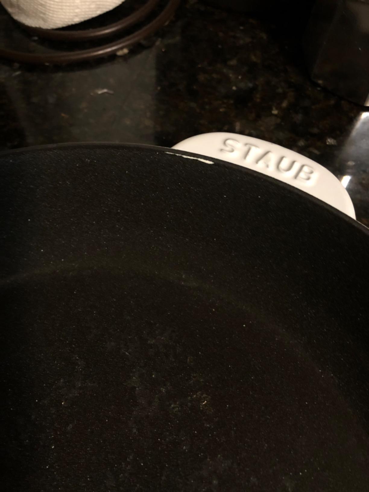 Staub Cast Iron 10-inch Fry Pan - Dark Blue, Made in France customer photo 2