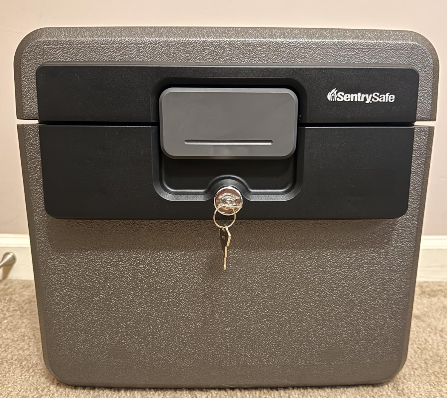 SentrySafe Black Fireproof and Waterproof Safe, File Folder and Document Box with Key Lock, Ex. 14.3 x 15.5 x 13.5 inches, HD4100 customer photo 2