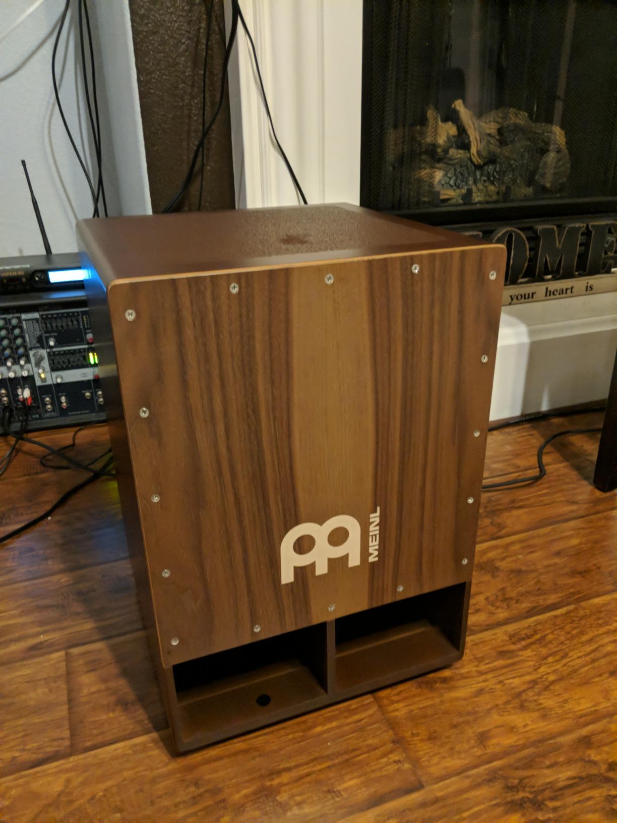 Meinl Percussion Bass Cajon - Subwoofer Snare Sit-On Box Drum | NOT MADE IN CHINA, Jumbo Size, Front Sound Ports, Walnut Frontplate, Silicone Feet - For All Settings customer photo 1