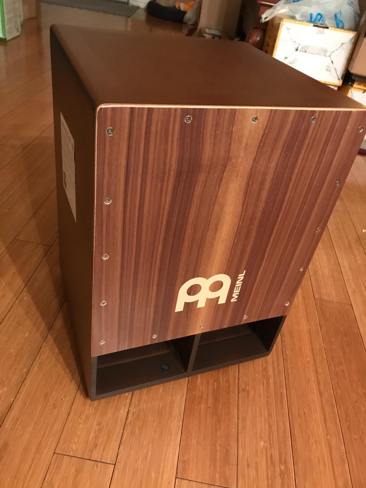 Meinl Percussion Bass Cajon - Subwoofer Snare Sit-On Box Drum | NOT MADE IN CHINA, Jumbo Size, Front Sound Ports, Walnut Frontplate, Silicone Feet - For All Settings customer photo 2