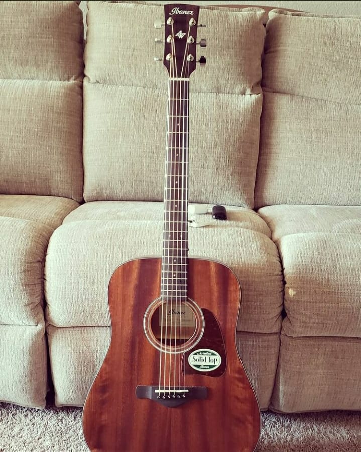 Ibanez Artwood Dreadnought Acoustic Guitar-Open Pore Natural customer photo 2