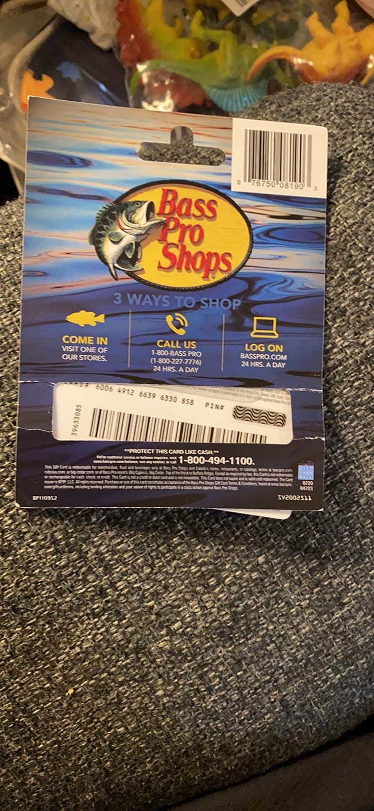 Bass Pro Shops Physical Gift Card customer photo 1