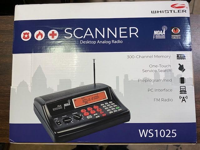 Whistler WS1025 Analog Desktop Scanner - Programmable Police/Fire/Weather Radio with 200 Channels and Backlit LCD Display - Easy-to-Use Base Unit - Black customer photo 1