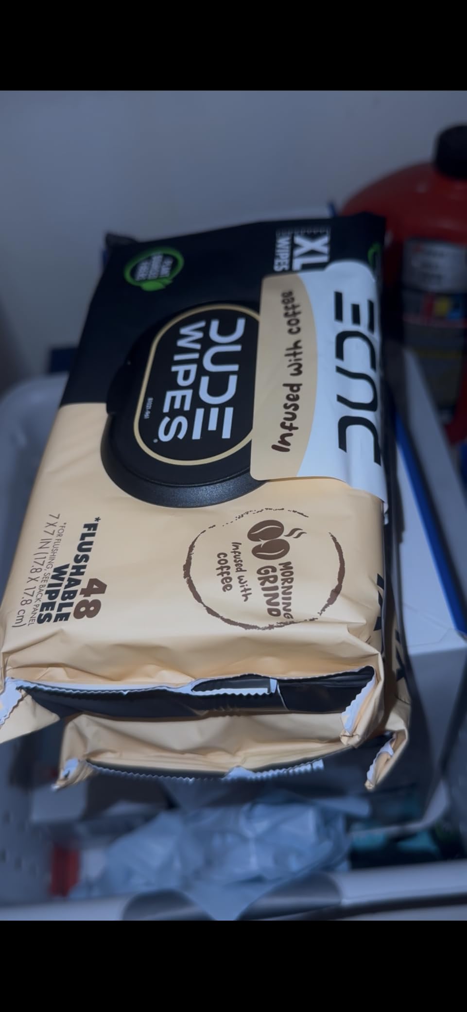 DUDE Wipes Unscented Adult Flushable Wet Wipes, Sensitive Skin, 48 Count customer photo 1