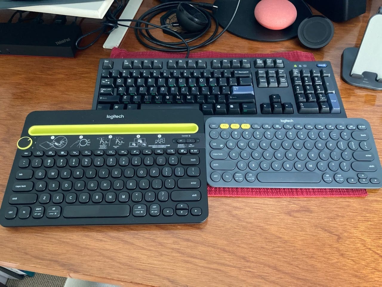 Logitech K480 Wireless Multi-Device Keyboard for Windows, macOS, iPadOS, Android or Chrome OS, Bluetooth, Compact, Compatible with PC, Mac, Laptop, Smartphone, Tablet - Black customer photo 2
